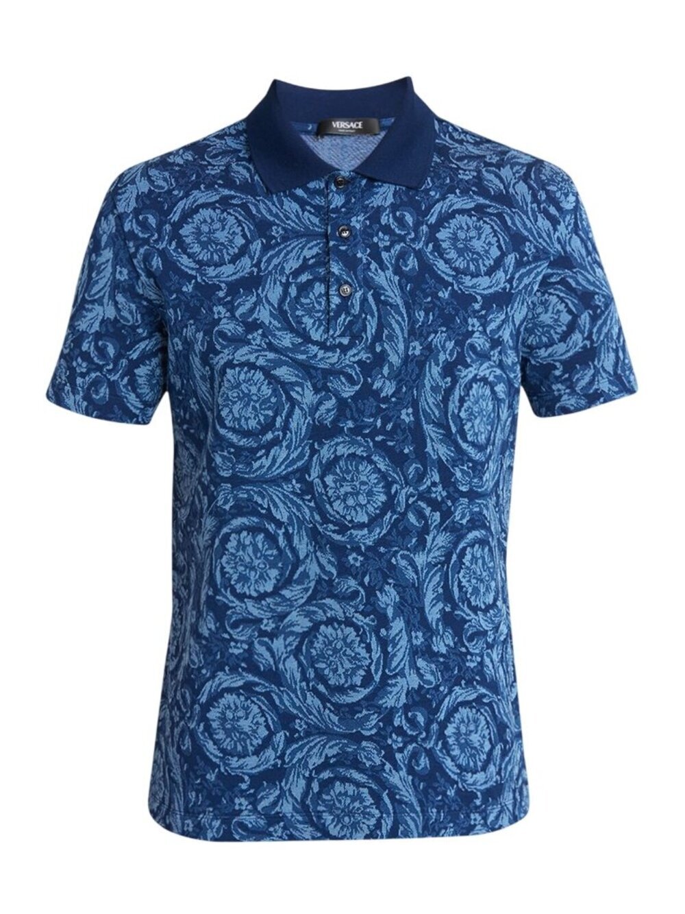 Versace Men's Iconic Barocco Pique Polo Shirt, Small NWT